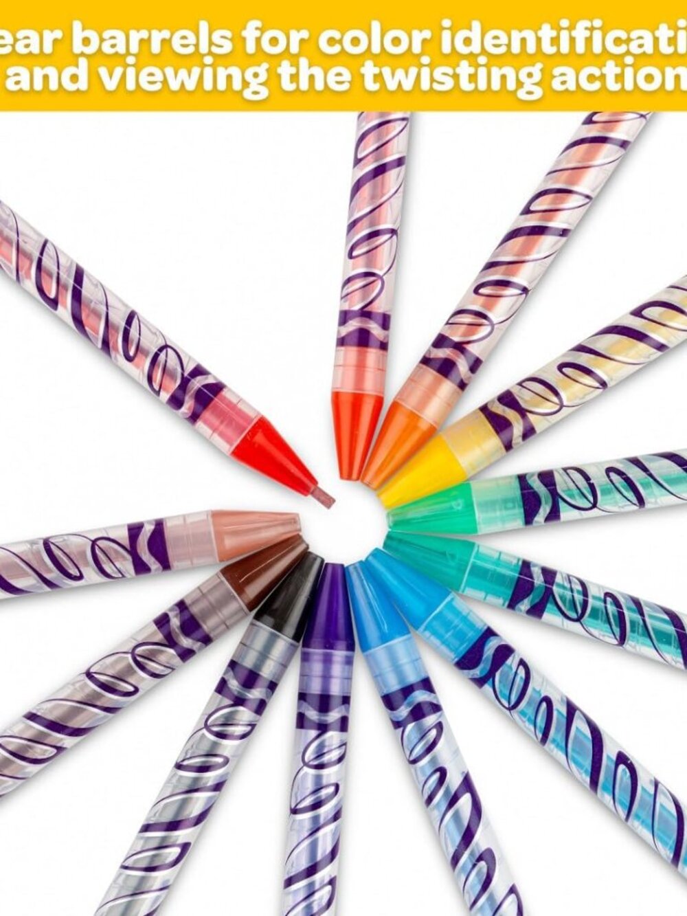Twistables Colored Pencils Set 65 pieces 25 pencils + 40 paper sheets, Kids Draw - Picture 6 of 7